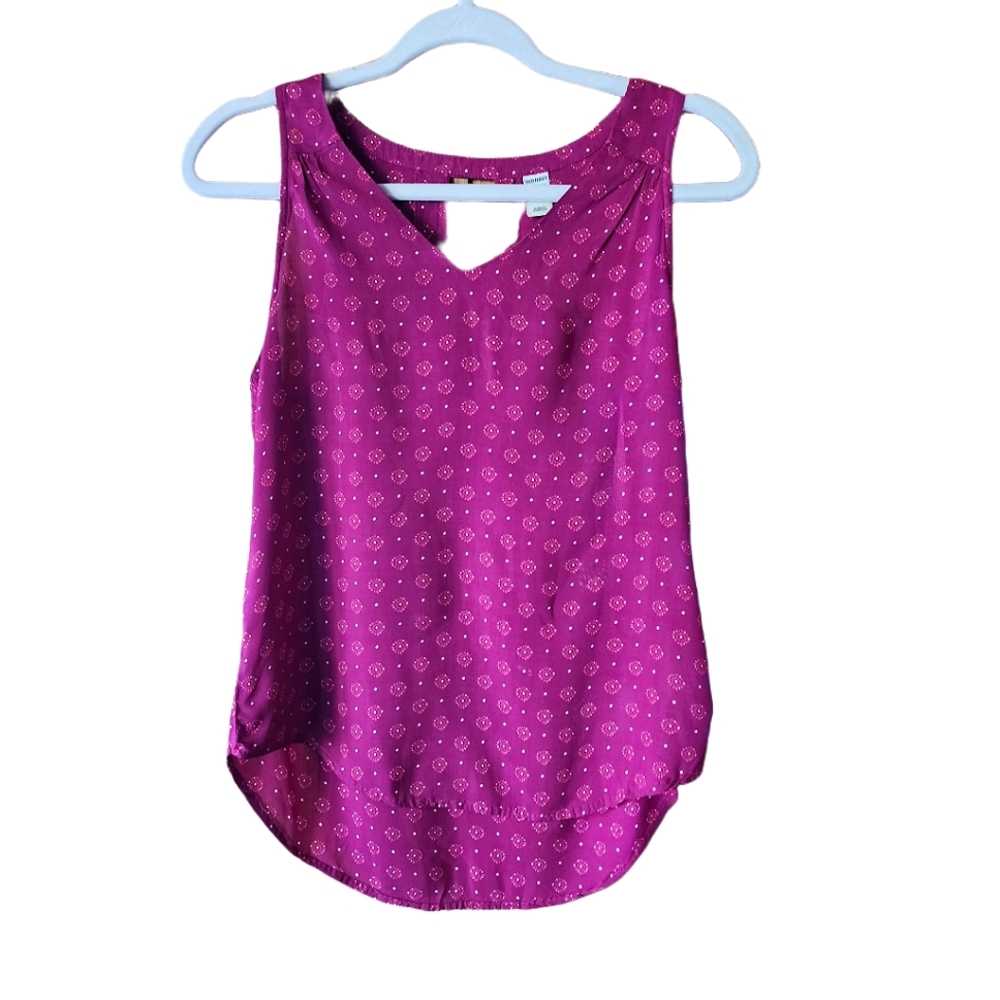 Old Navy Petite Sleevless Fushia Blouse Size S